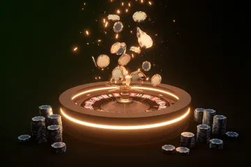 A woman smiling by bright slot machines showing lucky symbols, showcasing the exciting slot offerings at D63.