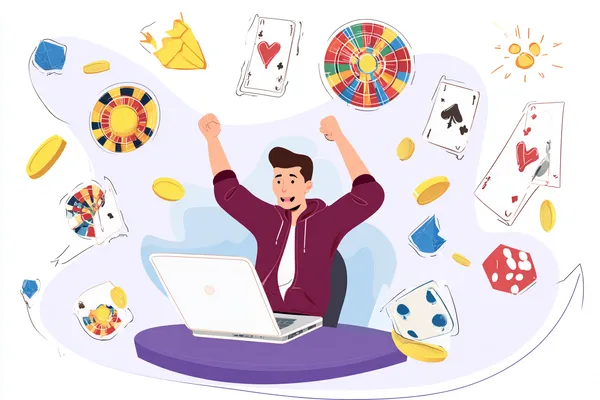 A person using their device against a moody casino-themed background, illustrating the smooth re-entry process at D63.